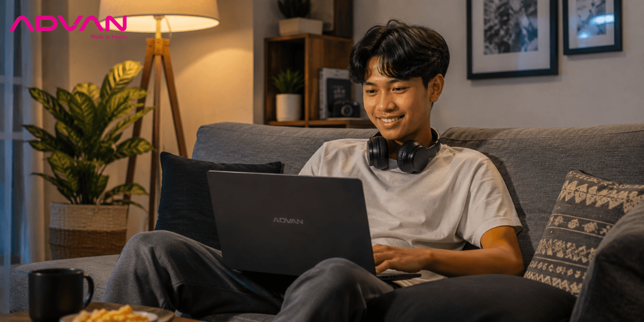 laptop anak sekolah multitasking advan workmate amd