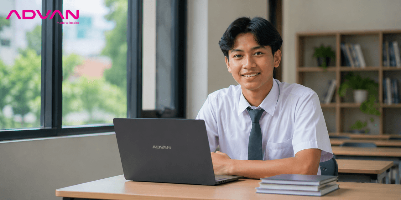laptop anak sekolah terbaik advan workmate amd