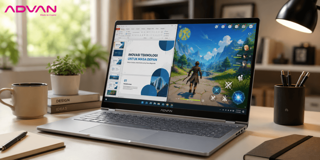 Laptop gaming untuk sekolah Advan Pixwar T