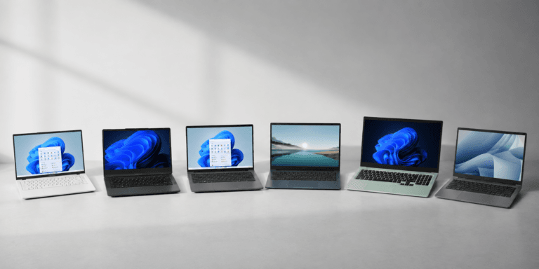 Produk Laptop Advan ditampilkan dengan desain simple yang cocok untuk semua kalangan