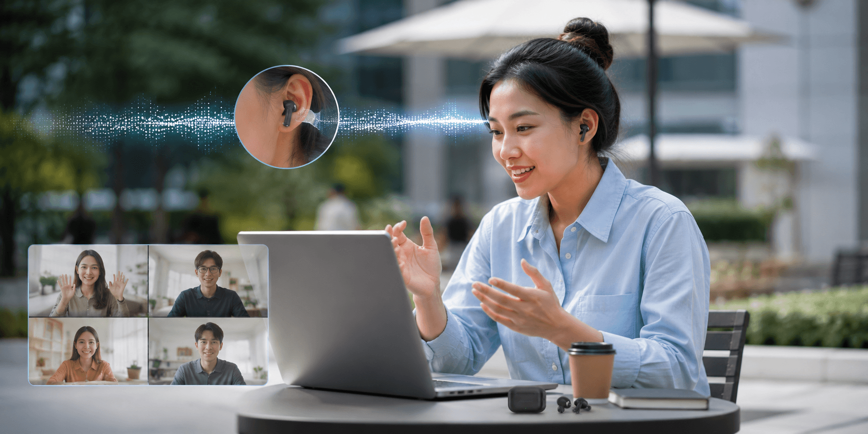 Ai Noise Reduction Mikrofon TWS penghilang suara bising