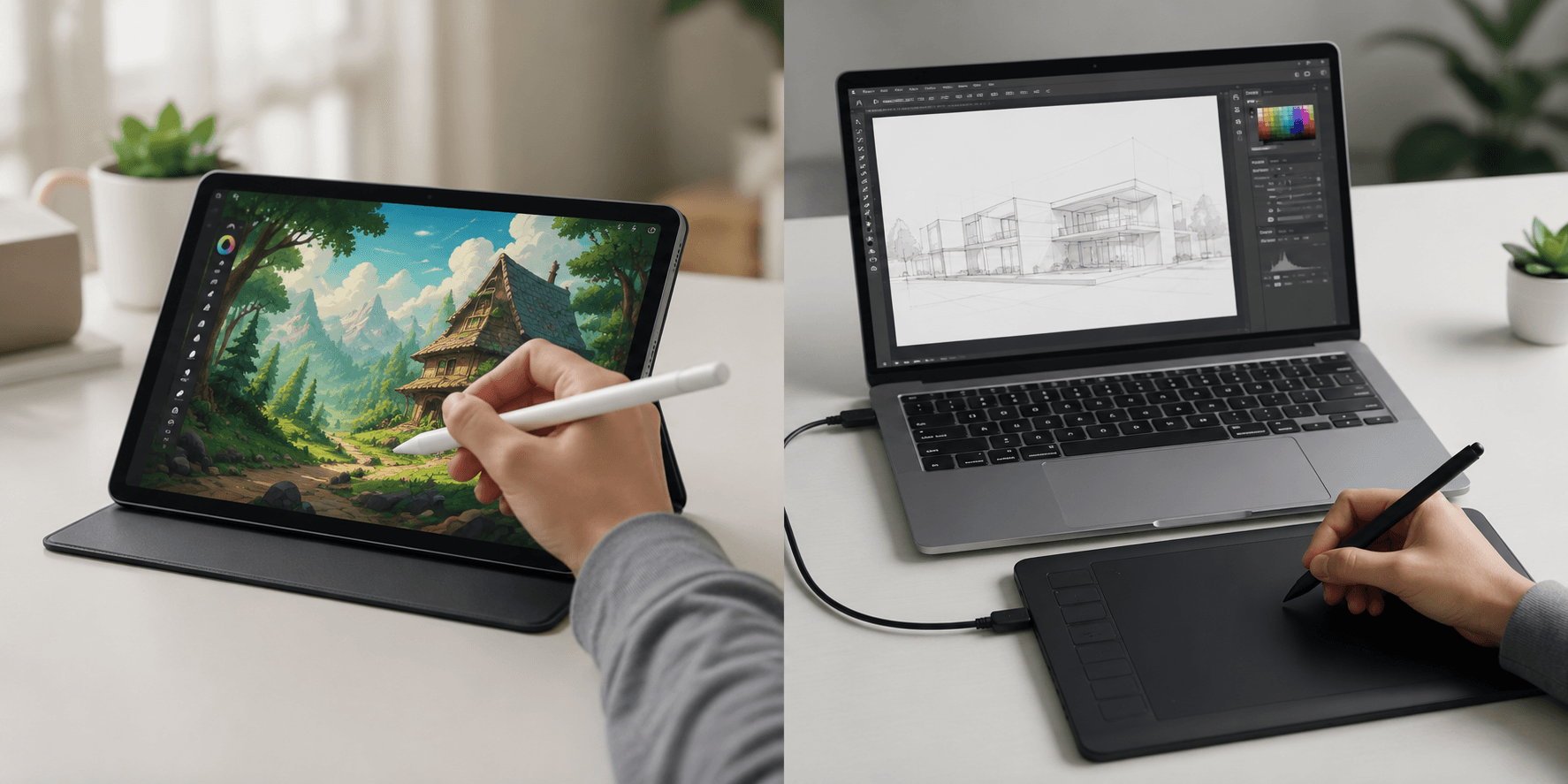 tablet desain atau laptop hemat yang menjadi pilihan untuk belajar sketch atau desain