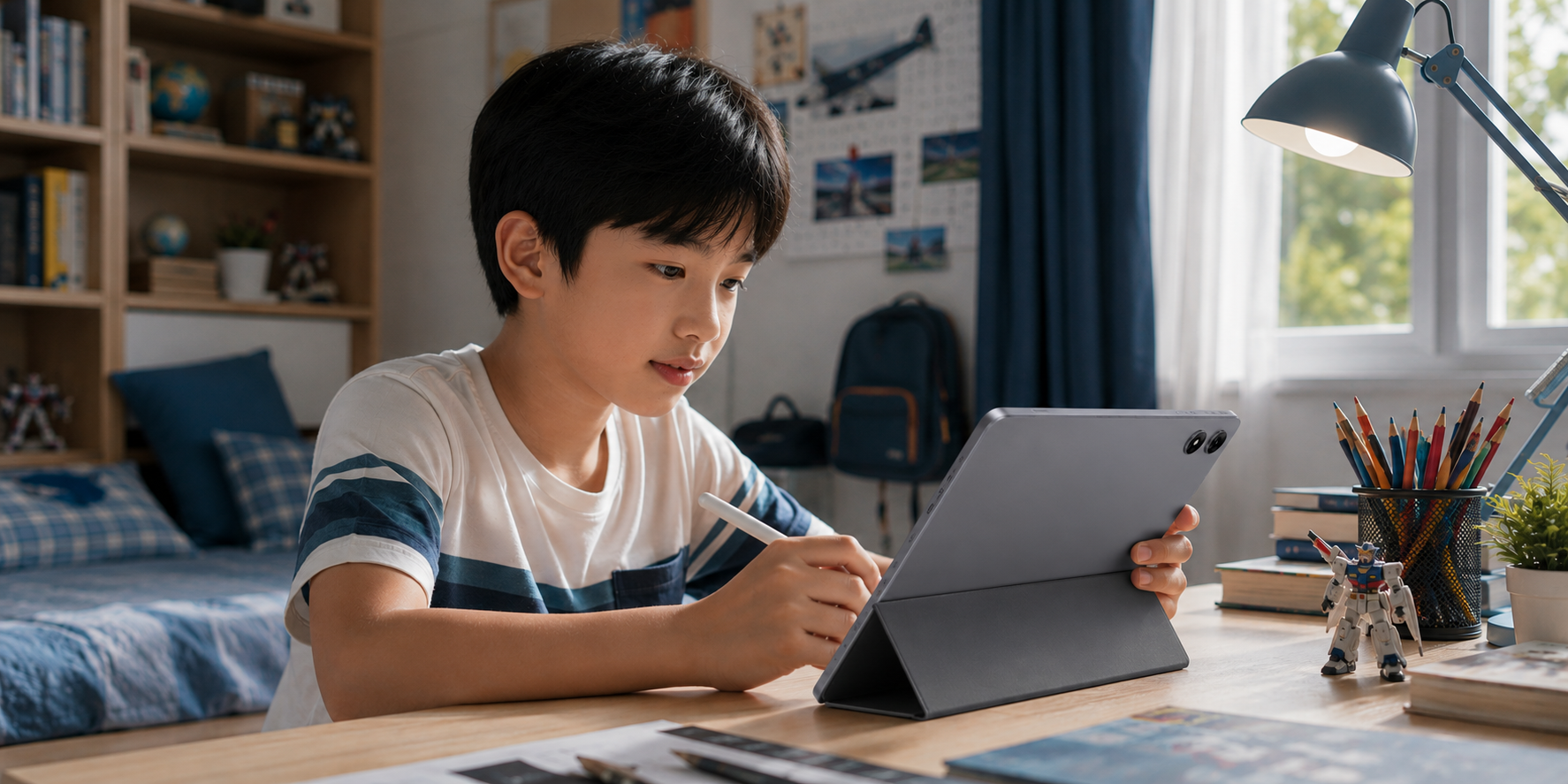 tablet gambar advan sketsa 5 dengan stylus dan support keyboard