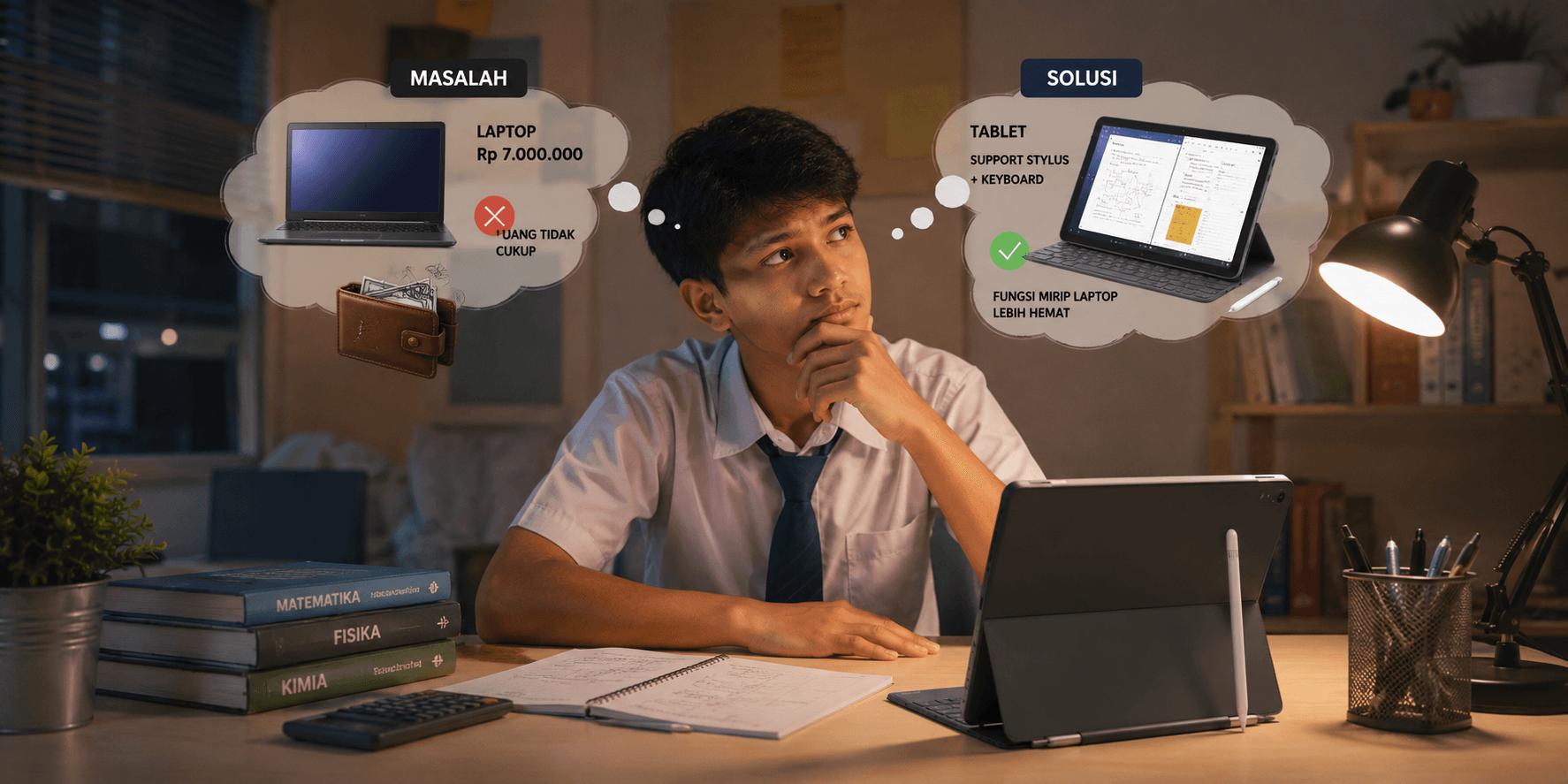 tablet laptop mini yang sudah support stylus dan juga keyboard