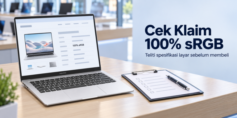 cara cek layar laptop 100 srgb