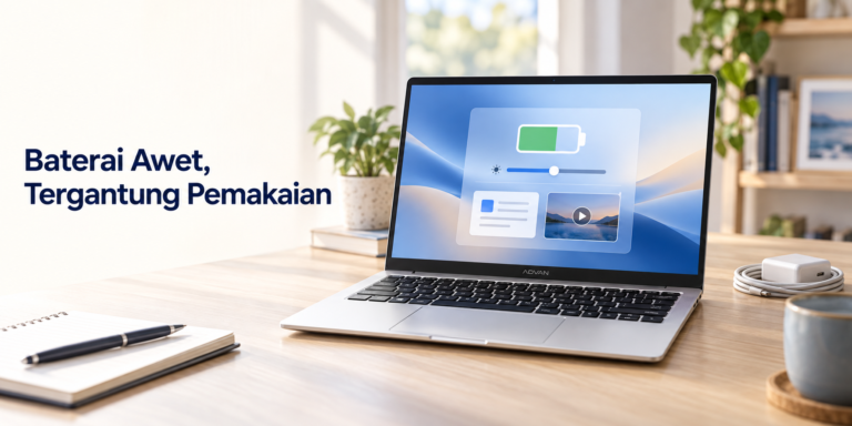 daya tahan baterai laptop advan air neo