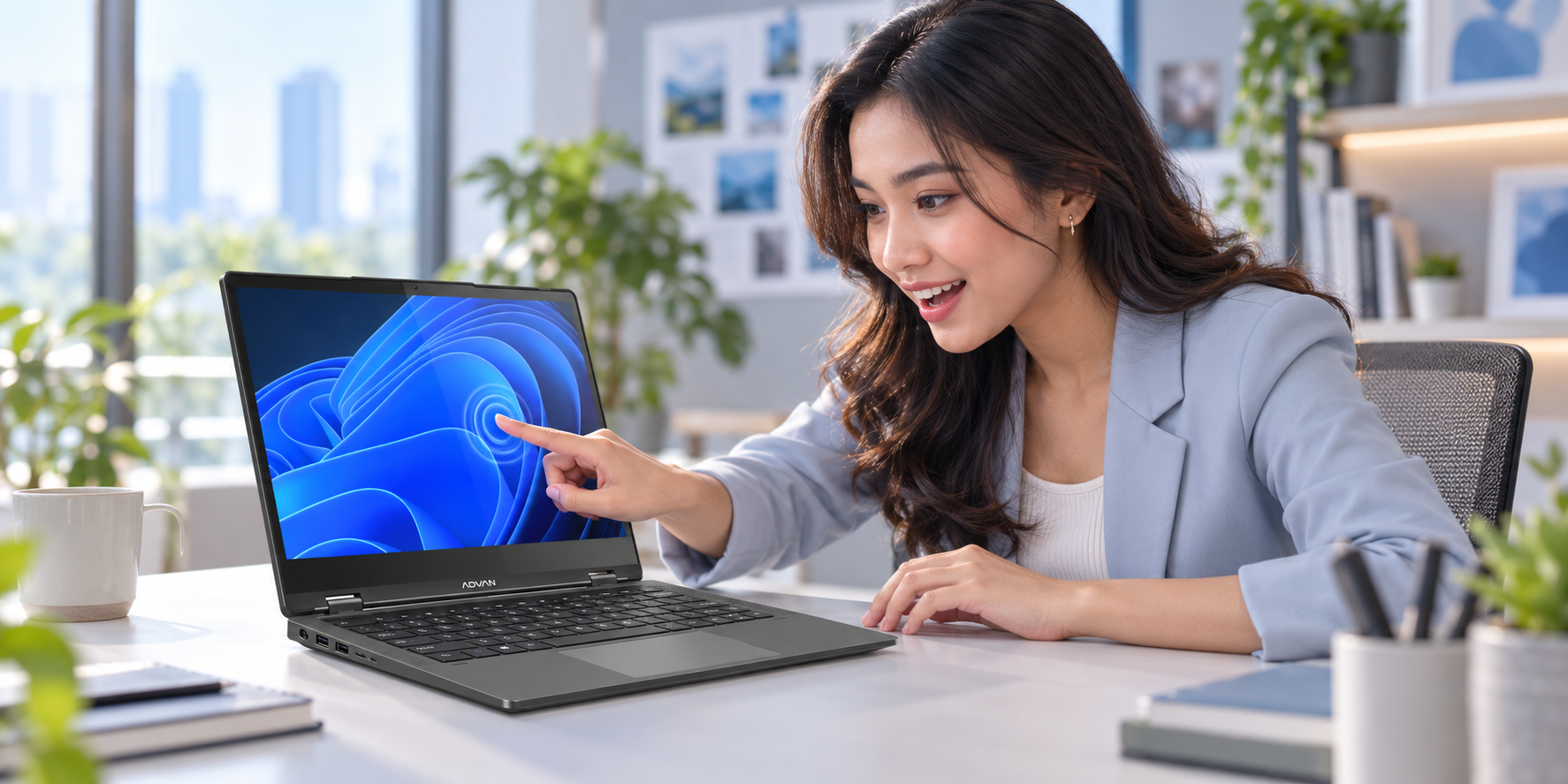 Advan 360 GO Laptop lipat kerja praktis dan efisien!