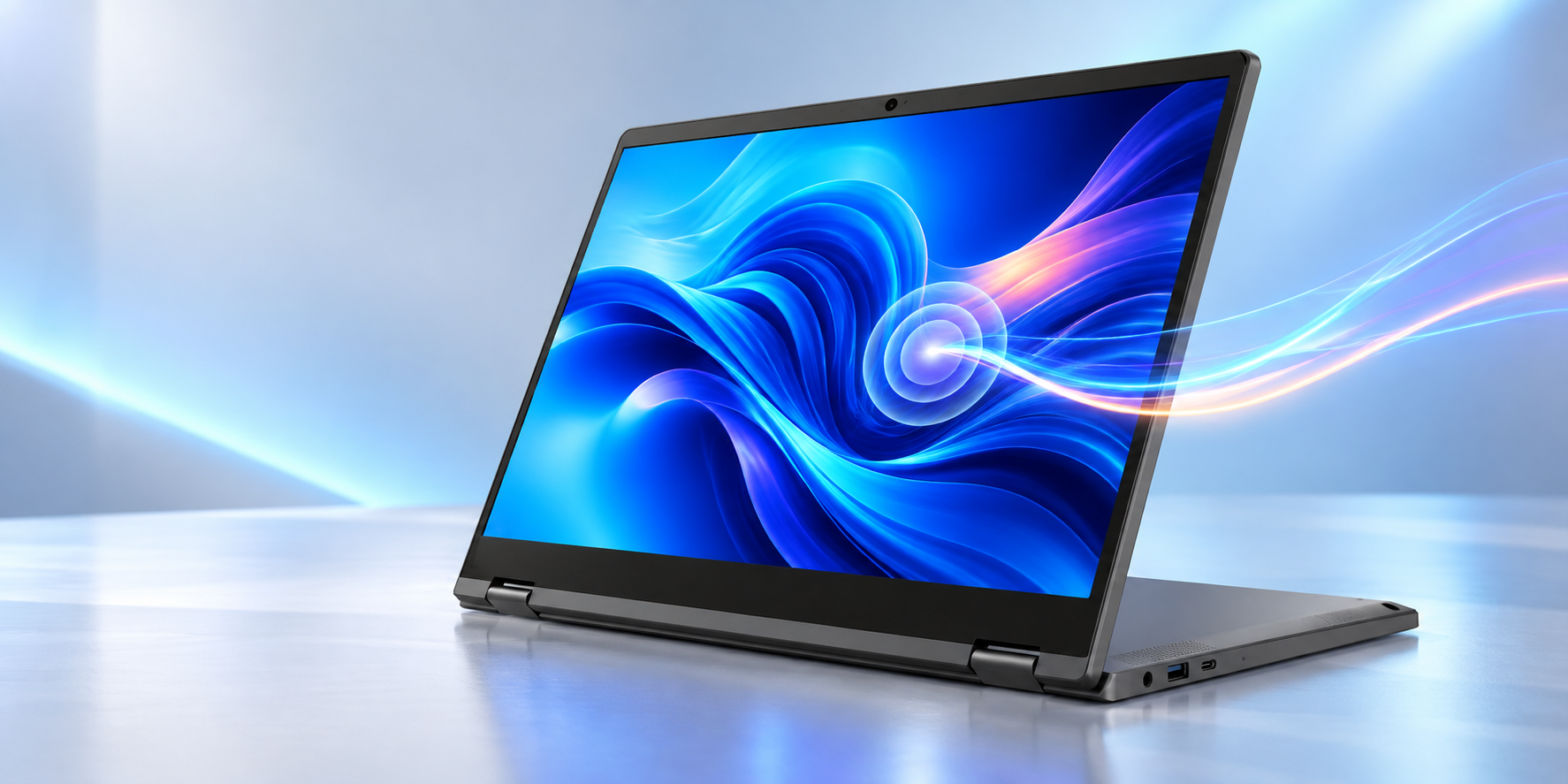 Advan 360 Go layat sentuh laptop dengan layar yang visualnay tajam