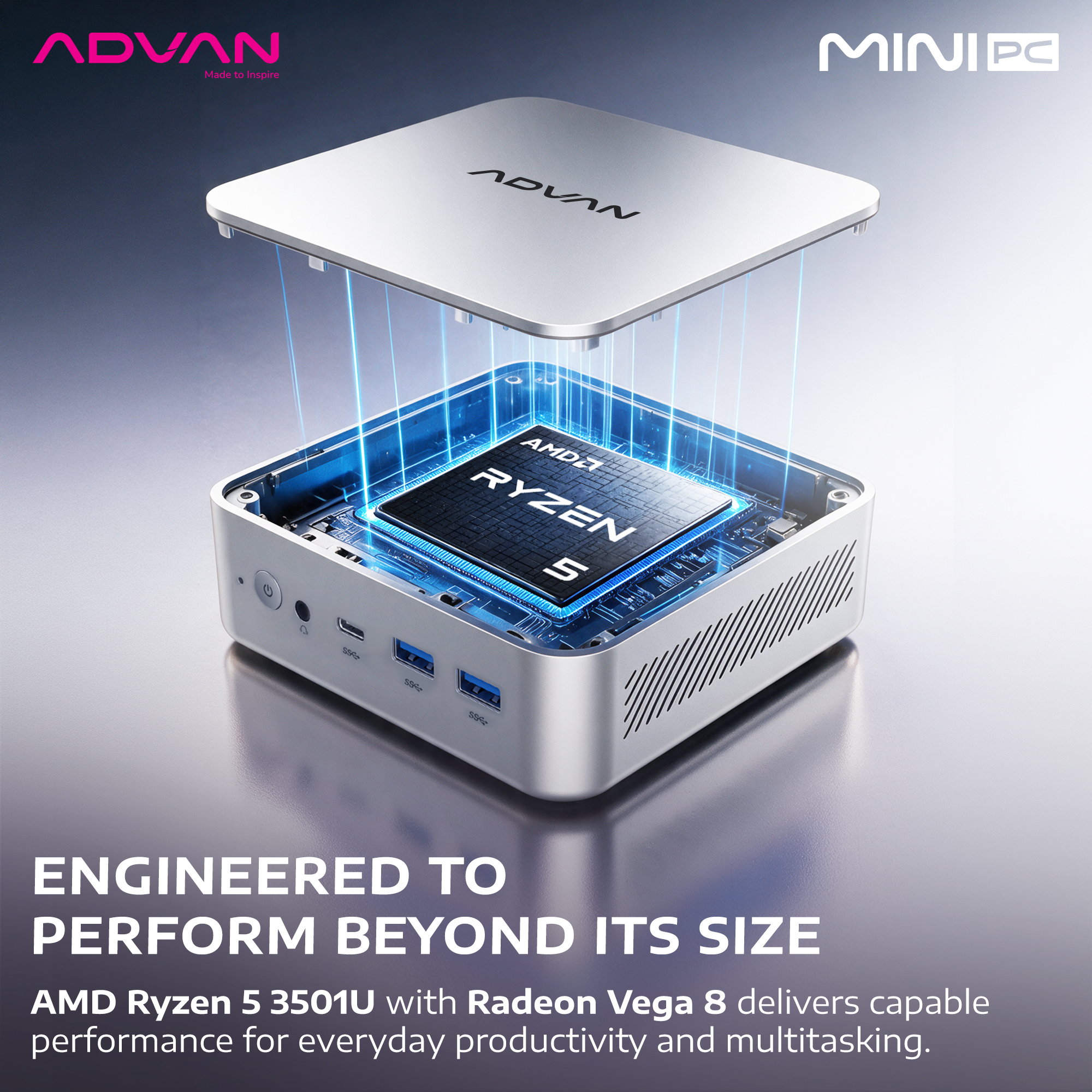 Prosesor AMD Ryzen 5 pada ADVAN Mini PC