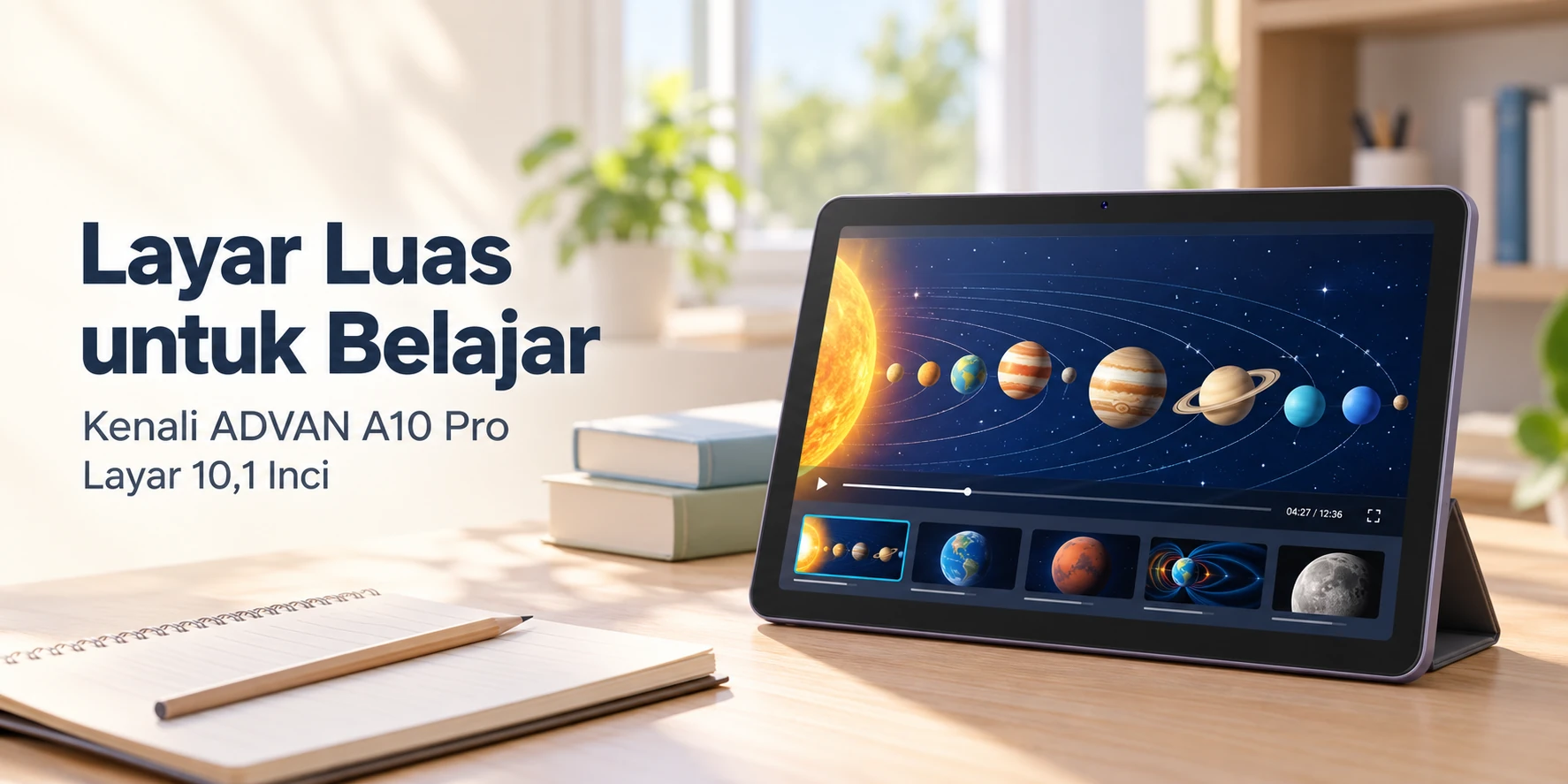 Tablet untuk Belajar dengan Layar 10 Inci: Kenali ADVAN A10 Pro