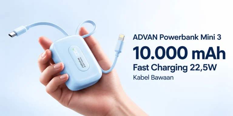 Advan Mini 3 10000mah 22.5 Watt Powerbank mini super canggih