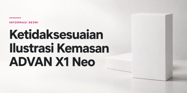 ADVAN Klarifikasi terkait kesalaha ilustrasi produk X1 Neo pada kemasan.