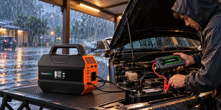 PPS300 Power station aman saat hujan dengan js100