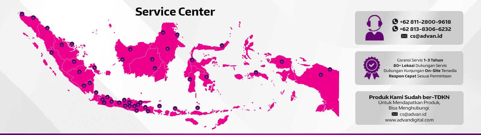 Lokasi service center advan